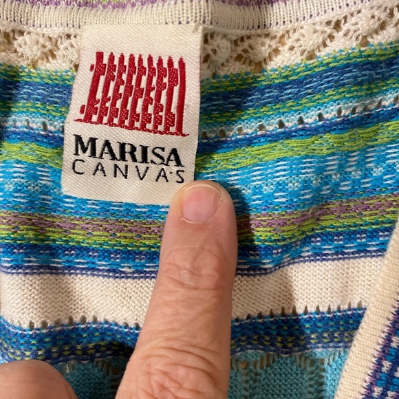 Marisa Canvas Button up Sweater Blouse 2X (EK) - Picture 6 of 11